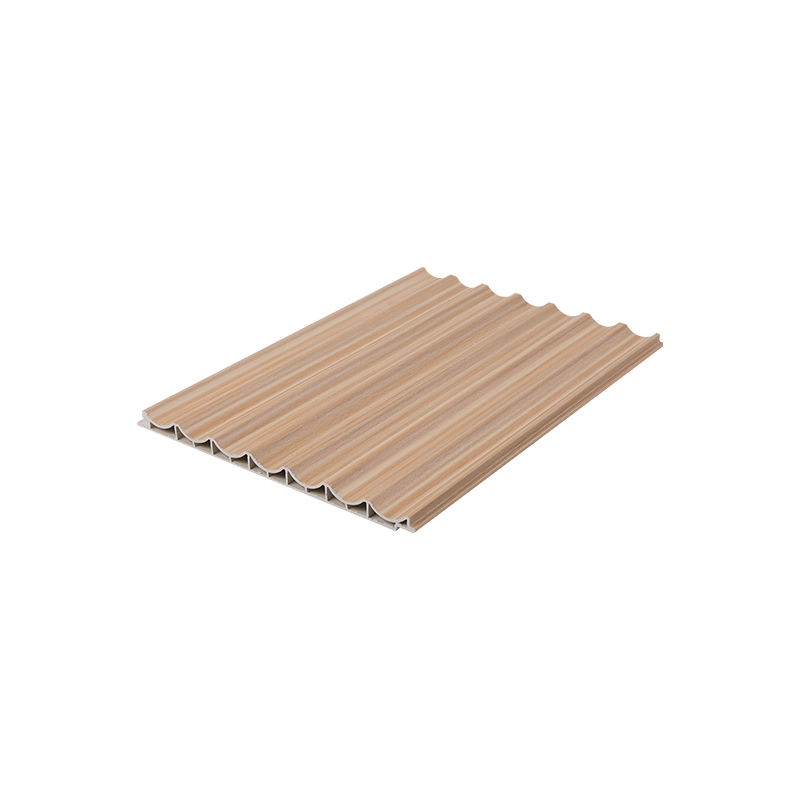 196*12 มม. WPC Louvers วัสดุตกแต่งผนัง